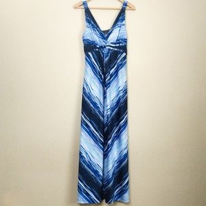 Metaphor Blue and White Maxi dress Size LP
